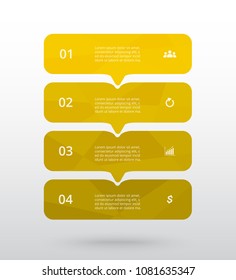 Vector lines arrows infographic. Template for diagram, graph, presentation and chart. Business concept with 4 options, parts, steps or processes.