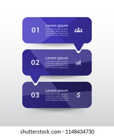 Vector lines arrows infographic. Template for diagram, graph, presentation and chart. Business concept with 3 options, parts, steps or processes.