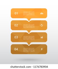 Vector lines arrows infographic. Template for diagram, graph, presentation and chart. Business concept with 4 options, parts, steps or processes.