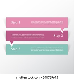 Vector lines arrows infographic. Template for diagram, graph, presentation and chart. Business concept with 3 options, parts, steps or processes.