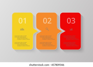 Vector lines arrows infographic. Template for diagram, graph, presentation and chart. Business concept with 3 options, parts, steps or processes.