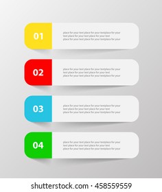 Vector lines arrows infographic. Template for diagram, graph, presentation and chart. Business concept with 4 options, parts, steps or processes.