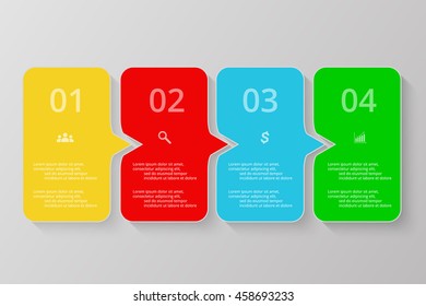 Vector lines arrows infographic. Template for diagram, graph, presentation and chart. Business concept with 4 options, parts, steps or processes.