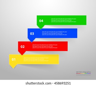 Vector lines arrows infographic. Template for diagram, graph, presentation and chart. Business concept with 4 options, parts, steps or processes.