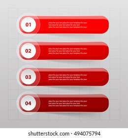 Vector lines arrows infographic. Template for diagram, graph, presentation and chart. Business concept with 4 options, parts, steps or processes.