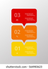 Vector lines arrows infographic. Template for diagram, graph, presentation and chart. Business concept with 3 options, parts, steps or processes.