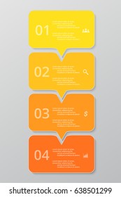 Vector lines arrows infographic. Template for diagram, graph, presentation and chart. Business concept with 4 options, parts, steps or processes.