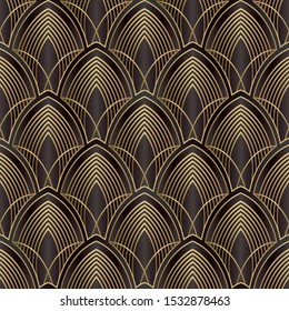 Vector lines. Art Deco Pattern. 