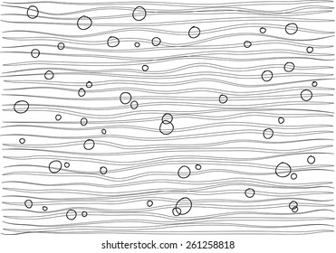 vector lines background with bubbles