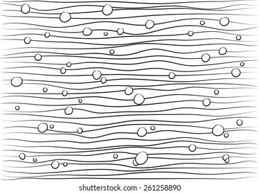 vector lines background with bubbles