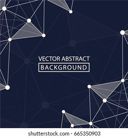 Vector Lines background dots with connections for your design. Molecule and communication background. Vector illustration