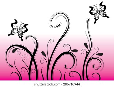 Vector Lines Butterfly Stock Vector (Royalty Free) 286710944