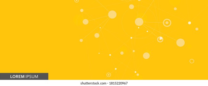 Vector lines, circle, dots connect in abstract style. Circle shape. Vector art background