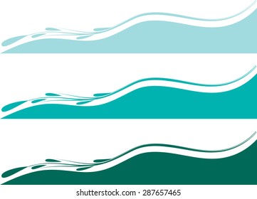 Vector lines drawing beautiful wave wind background