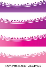 Vector lines drawing flowers lace with background