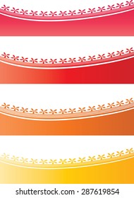 Vector lines drawing flowers lace with background