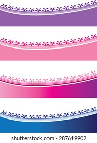 Vector lines drawing flowers lace with background