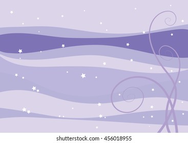 Vector lines drawing purple wave background