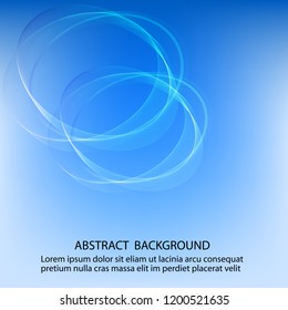 
Vector lines of elegant blue wave circles, abstract blue background. Beautiful design.