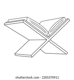 
Vector Lines Form A Book Holder