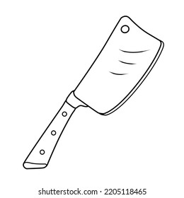 
vector lines forming butcher knife