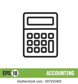 Vector lines icon calculator