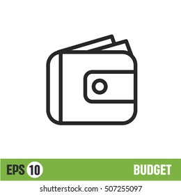Vector lines icon money budget