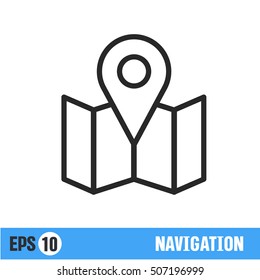 Vector lines icon navigation