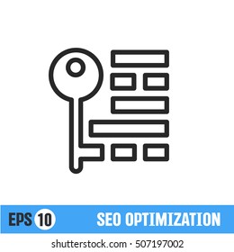 Vector lines icon seo optimization