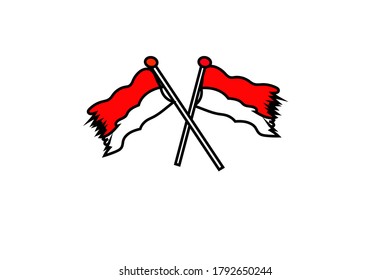 Líneas vectoriales del Día de la Independencia de Indonesia