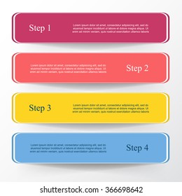 Vector lines infographic. Banner for diagram, graph, presentation and chart. Business concept with 4 options, parts, steps or processes.