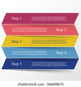 Vector lines infographic. Banner for diagram, graph, presentation and chart. Business concept with 5 options, parts, steps or processes.