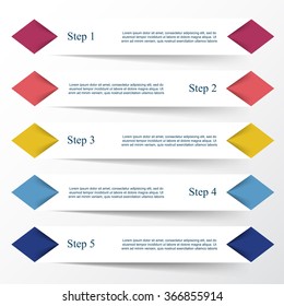 Vector lines infographic. Banner for diagram, graph, presentation and chart. Business concept with 5 options, parts, steps or processes.