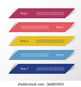 Vector lines infographic. Banner for diagram, graph, presentation and chart. Business concept with 5 options, parts, steps or processes.