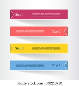 Vector lines infographic. Banner for diagram, graph, presentation and chart. Business concept with 4 options, parts, steps or processes.