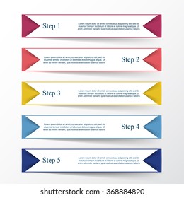 Vector lines infographic. Banner for diagram, graph, presentation and chart. Business concept with 5 options, parts, steps or processes.