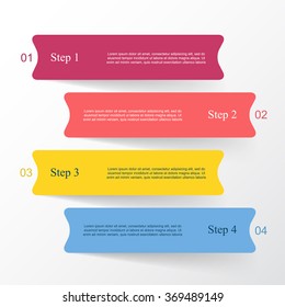 Vector lines infographic. Banner for diagram, graph, presentation and chart. Business concept with 4 options, parts, steps or processes.