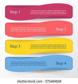 Vector lines infographic. Banner for diagram, graph, presentation and chart. Business concept with 4 options, parts, steps or processes.