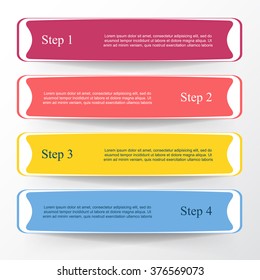 Vector lines infographic. Banner for diagram, graph, presentation and chart. Business concept with 4 options, parts, steps or processes.