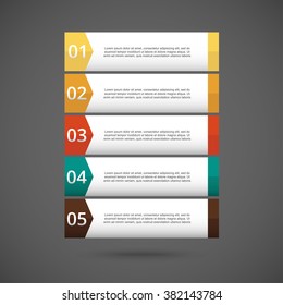 Vector lines infographic. Banner for diagram, graph, presentation and chart. Business concept with 5 options, parts, steps or processes.