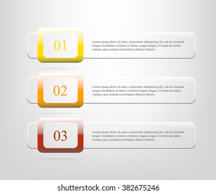 Vector lines infographic. Glass banner for diagram, graph, presentation and chart. Business concept with 3 options, parts, steps or processes.