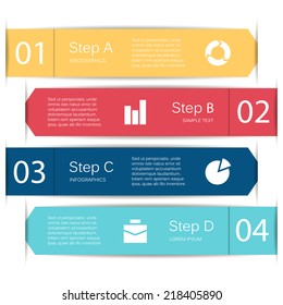Vector lines infographic. Template for diagram, graph, presentation and chart. Business concept with 4 options, parts, steps or processes. Abstract background.