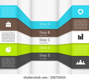 Vector lines infographic. Template for diagram, graph, presentation and chart. Business concept with 5 options, parts, steps or processes. Abstract background.
