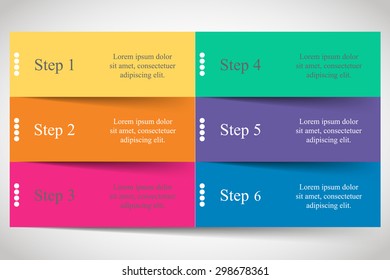 Línea vectorial infográfica. Plantilla para diagrama, gráfico, presentación y gráfico. Concepto de negocio con 6 opciones, piezas, pasos o procesos.
