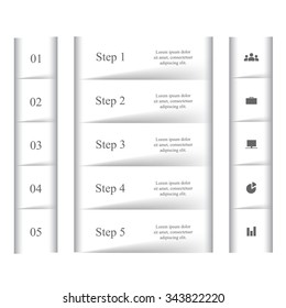 Vector lines infographic. Template for diagram, graph, presentation and chart. Business concept with 5 options, parts, steps or processes.