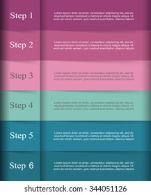 Vector lines infographic. Template for diagram, graph, presentation and chart. Business concept with 6 options, parts, steps or processes.
