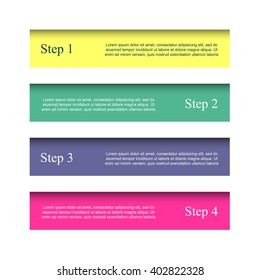 Vector lines infographic. Template for diagram, graph, presentation and chart. Business concept with 4 options, parts, steps or processes.