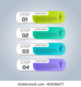 Vector lines infographics. Template for diagram, graph, presentation and chart. Business infographic concept with 4 options, parts, steps or processes.