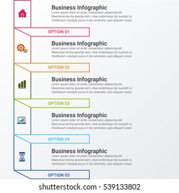 Vector lines infographics. Template for growth diagram, graph, presentation, chart. Business successful startup concept, parts, steps, processes. Data stairs.
