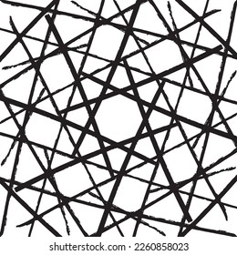 Vector lines ornamen. black and white chaotic illustration. Trendy pattern. Etchnetic design